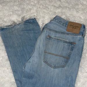 abercrombie & fitch distressed low rise jeans